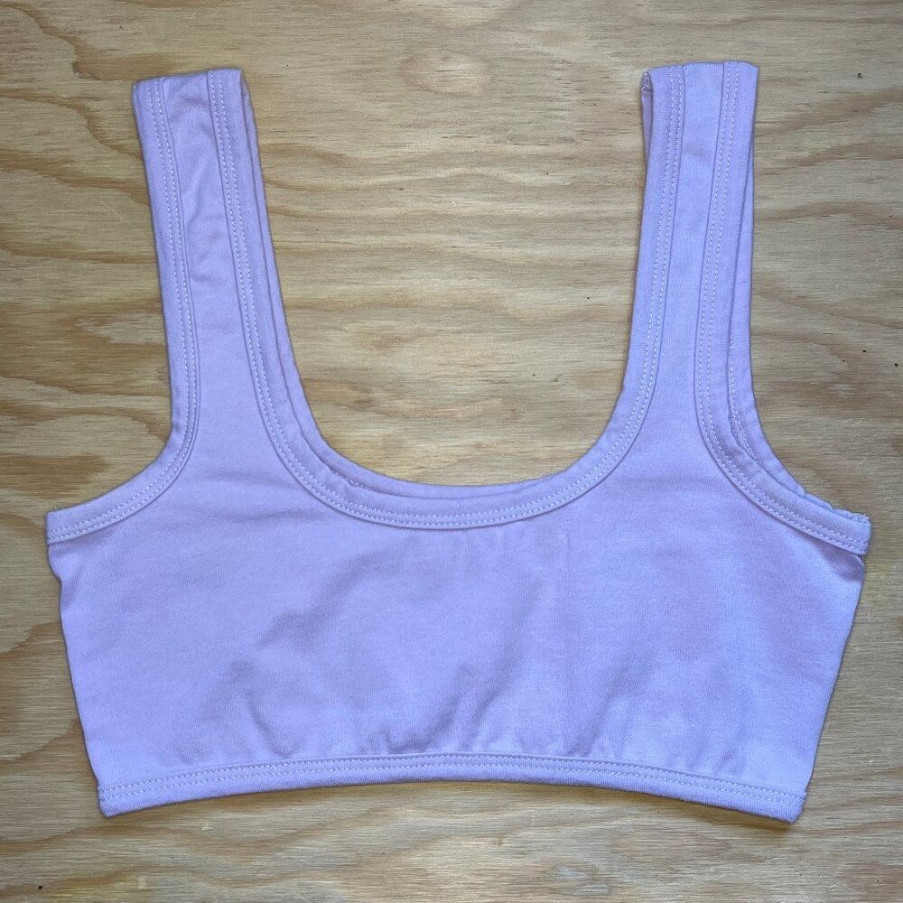 💜 ARQ WIDE STRAP Bra VIOLET Lilac Bralette SIZE M Excellent Condition RARE